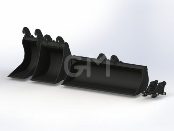 Bakkenset 2-3 ton CW05 inclusief hydraulische snelwissel